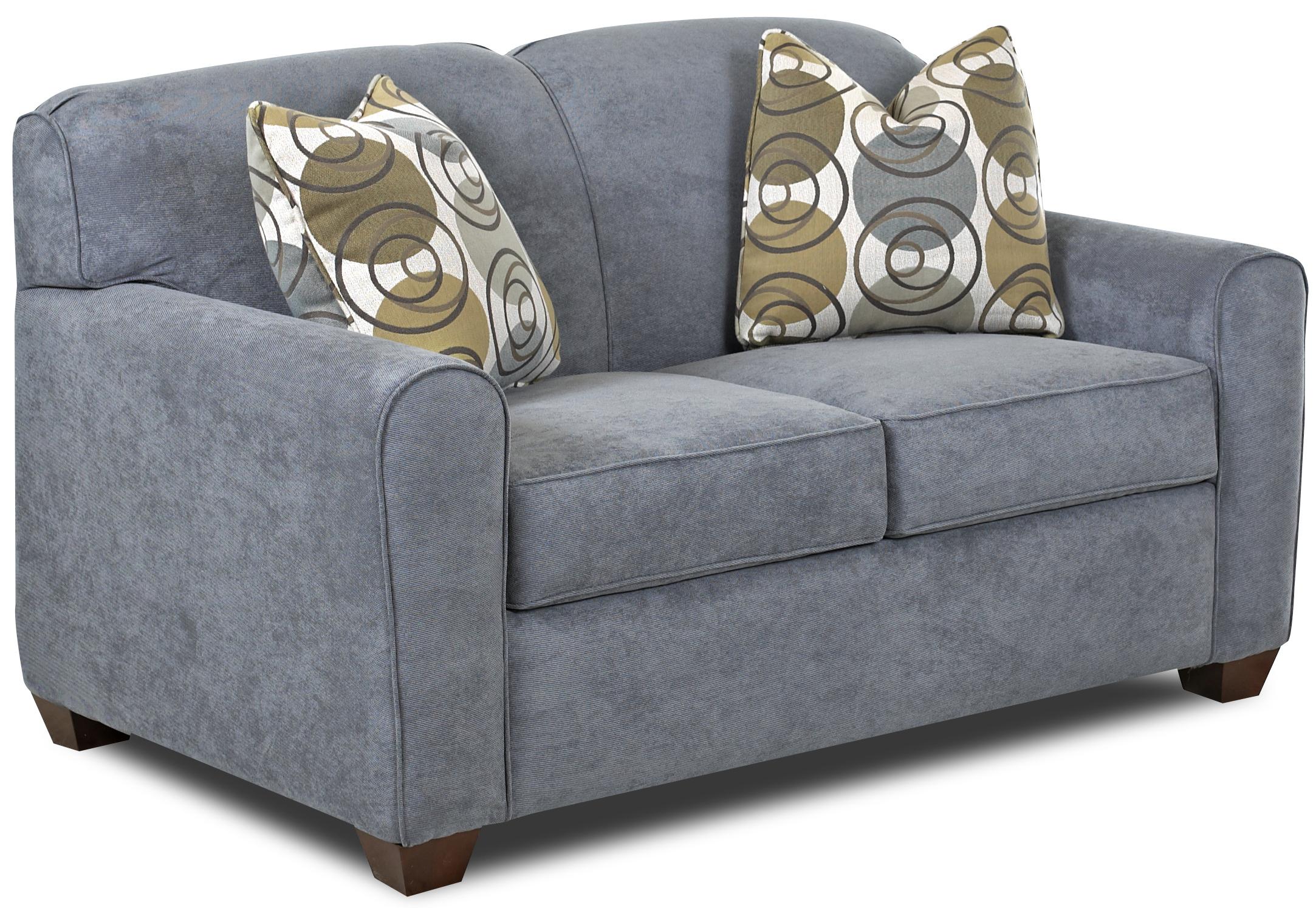Klaussner Zuma Contemporary Loveseat with Track Arms Find Your Furniture Loveseats